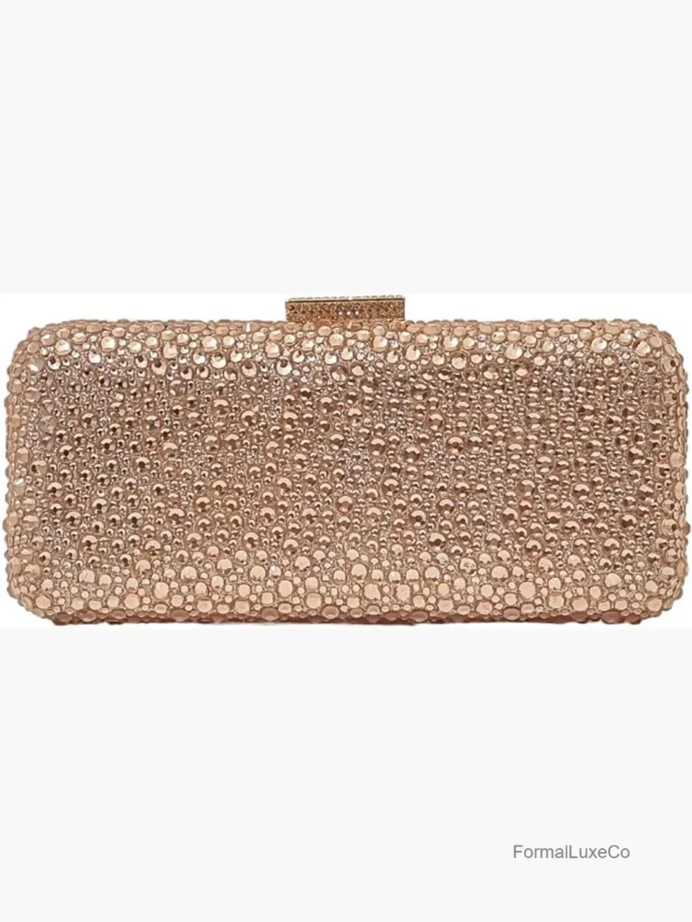 Rhinestone Crystal Box Evening Clutch Bridal Purse Formal Party Bag - Picture 1 of 6